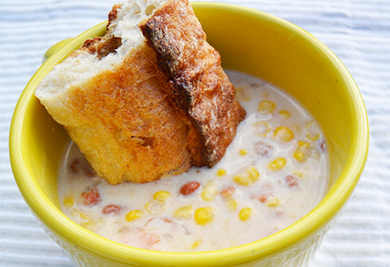 Creamy Corn and Pinto Bean Chowder