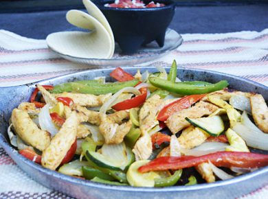 10-Minute Chicken Vegetable Fajita