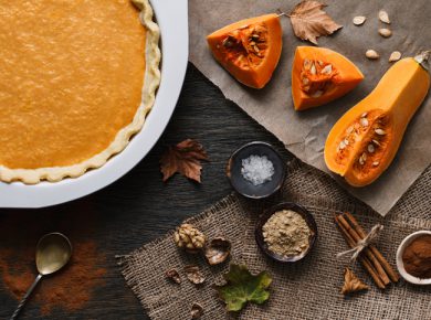 Pumpkin Pie with Ginger Snaps